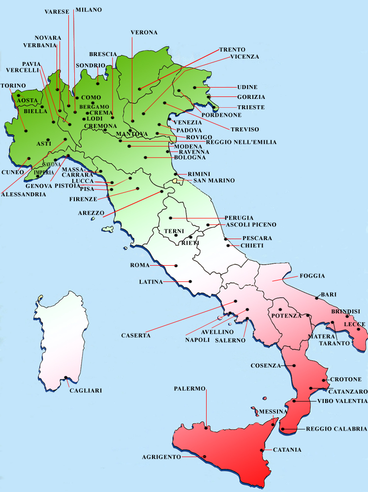 Mappa geografica dei clan
